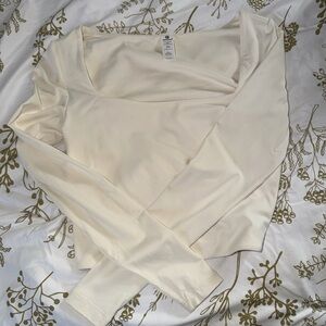 90 Degree By Reflex Cream Long Sleeve Top